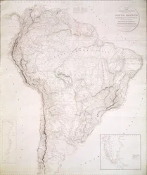 Overzicht van de Fysieke en Politieke indelingen van Zuid-Amerika, 1810